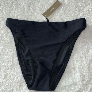 J. Crew Black High Cut Bikini Bottoms Size XS NWT